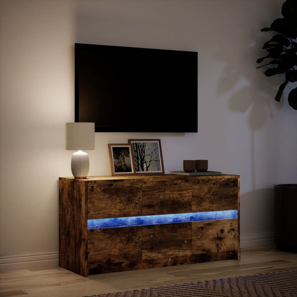 TV-Schrank Räuchereiche mit LED 100cm
