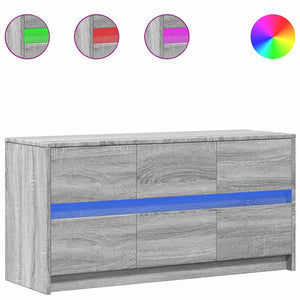 TV-Schrank mit LED Grau Sonoma 100 cm