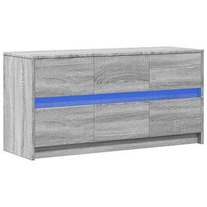 TV-Schrank mit LED Grau Sonoma 100 cm