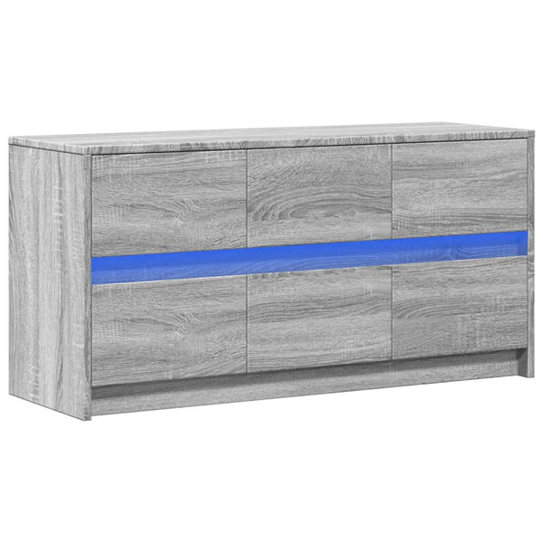 TV-Schrank mit LED Grau Sonoma 100 cm