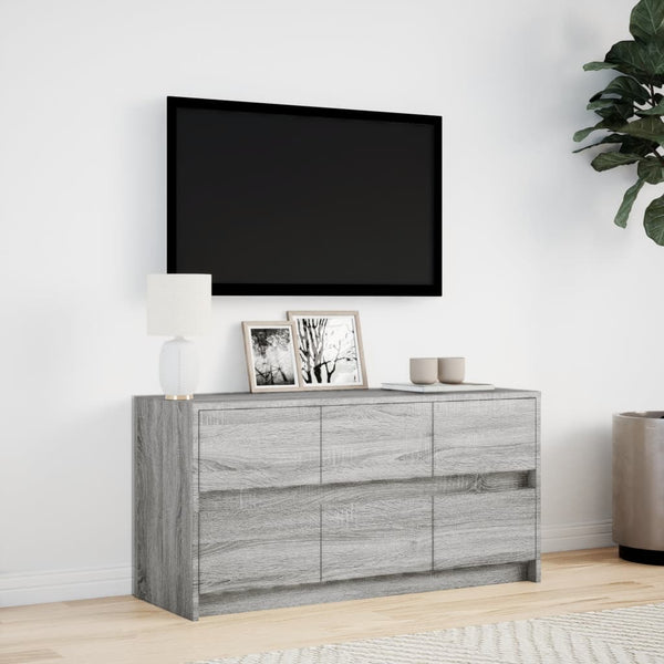TV-Schrank mit LED Grau Sonoma 100 cm