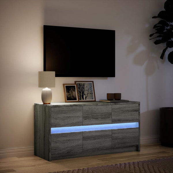 TV-Schrank mit LED Grau Sonoma 100 cm