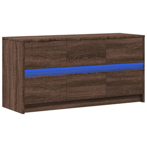TV-Schrank Braun Eichen-Optik mit LED