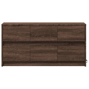 TV-Schrank Braun Eichen-Optik mit LED