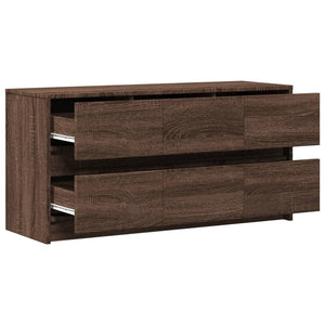 TV-Schrank Braun Eichen-Optik mit LED