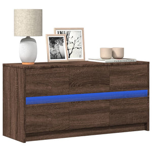 TV-Schrank Braun Eichen-Optik mit LED