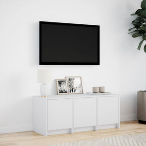 TV-Schrank Weiß mit LED 97cm