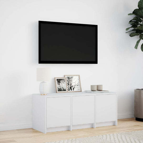 TV-Schrank Weiß mit LED 97cm