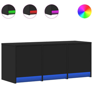 TV-Schrank mit LED Schwarz 97cm