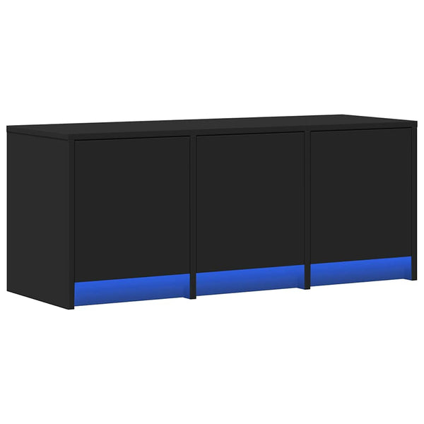 TV-Schrank mit LED Schwarz 97cm