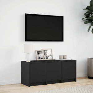 TV-Schrank mit LED Schwarz 97cm