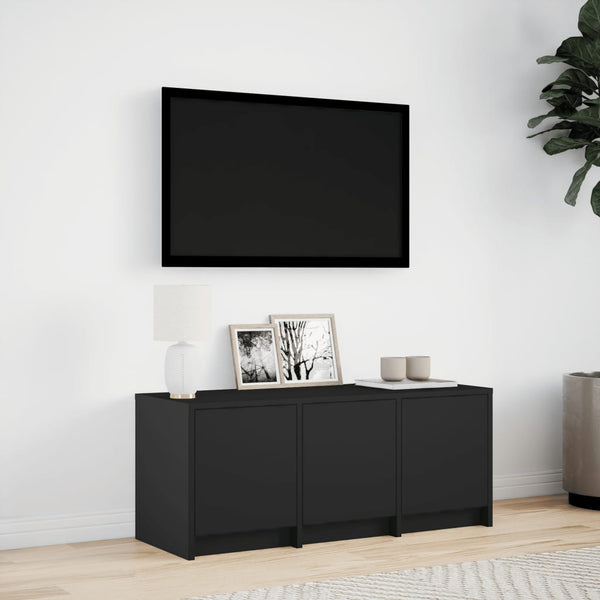 TV-Schrank mit LED Schwarz 97cm