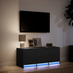 TV-Schrank mit LED Schwarz 97cm