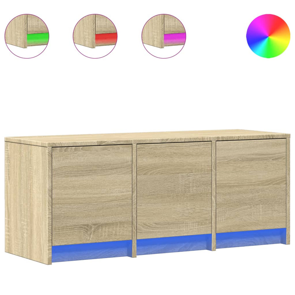 TV-Schrank Sonoma-Eiche mit LED, 97 cm