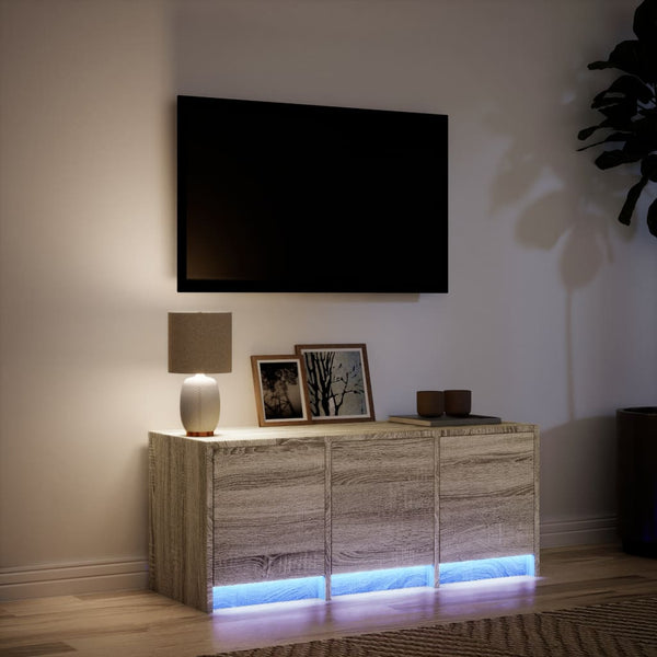 TV-Schrank Sonoma-Eiche mit LED, 97 cm