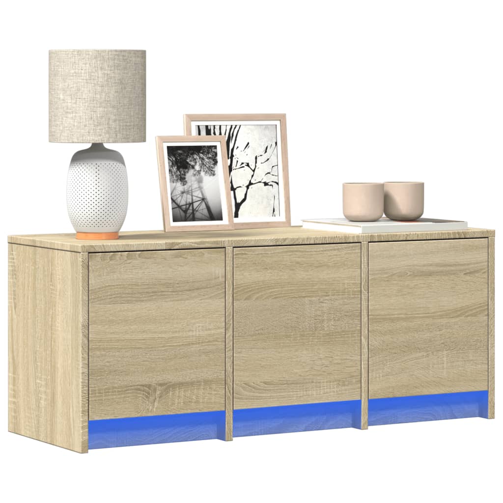 TV-Schrank Sonoma-Eiche mit LED, 97 cm