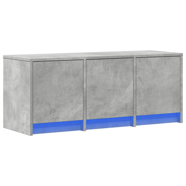 TV-Schrank mit LED Betongrau 97cm