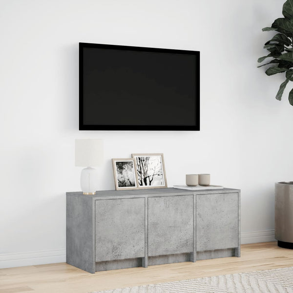 TV-Schrank mit LED Betongrau 97cm