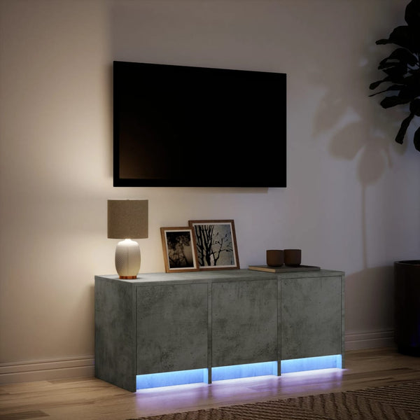 TV-Schrank mit LED Betongrau 97cm
