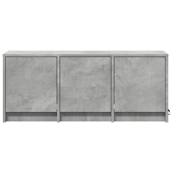 TV-Schrank mit LED Betongrau 97cm