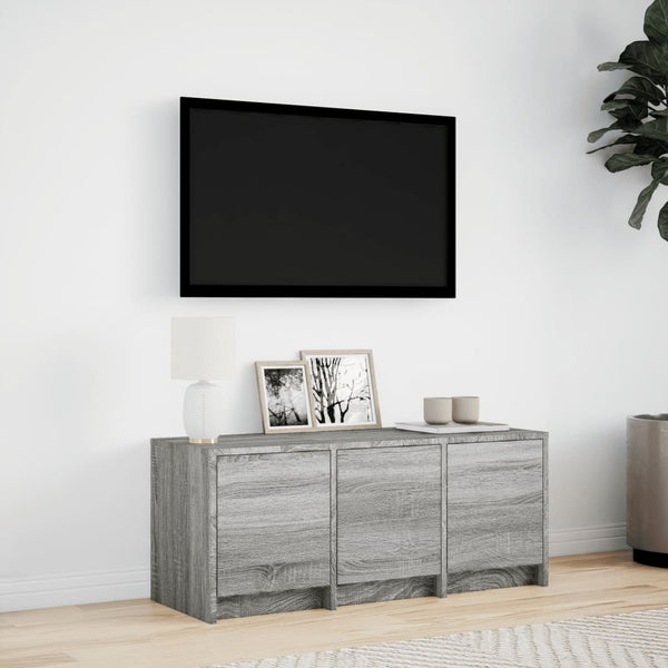 TV-Schrank mit LED Grau Sonoma 97 cm