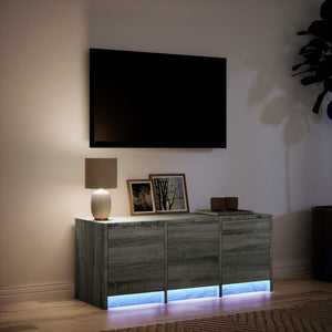 TV-Schrank mit LED Grau Sonoma 97 cm