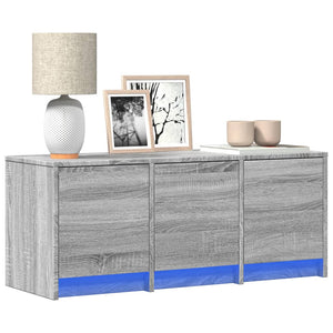 TV-Schrank mit LED Grau Sonoma 97 cm
