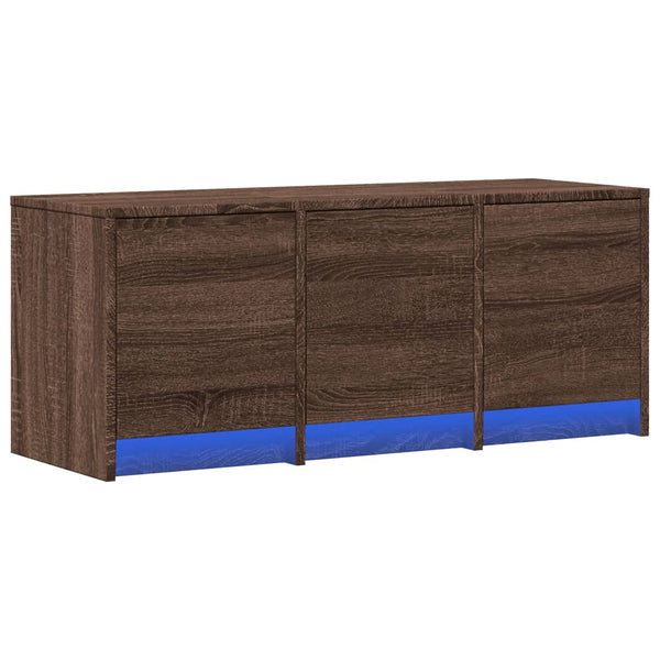 TV-Schrank mit LED Braun Eichen-Optik