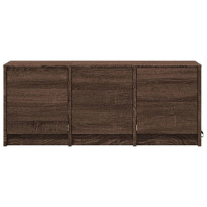 TV-Schrank mit LED Braun Eichen-Optik
