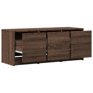 TV-Schrank mit LED Braun Eichen-Optik