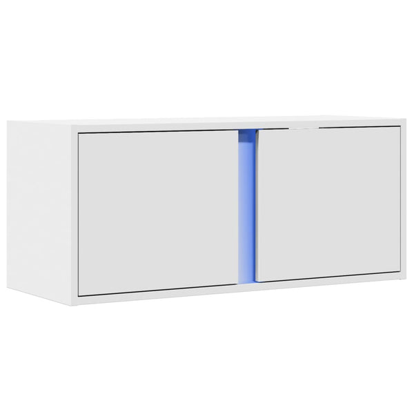 TV-Wandschrank mit LED Weiß 80cm