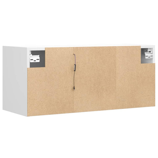 TV-Wandschrank mit LED Weiß 80cm