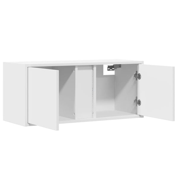 TV-Wandschrank mit LED Weiß 80cm