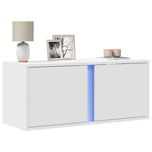 TV-Wandschrank mit LED Weiß 80cm
