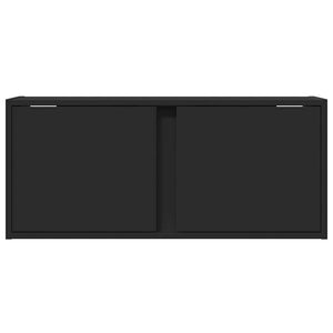 TV-Wandschrank Schwarz mit LED 80cm