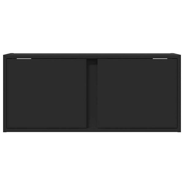 TV-Wandschrank Schwarz mit LED 80cm