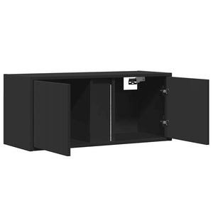 TV-Wandschrank Schwarz mit LED 80cm