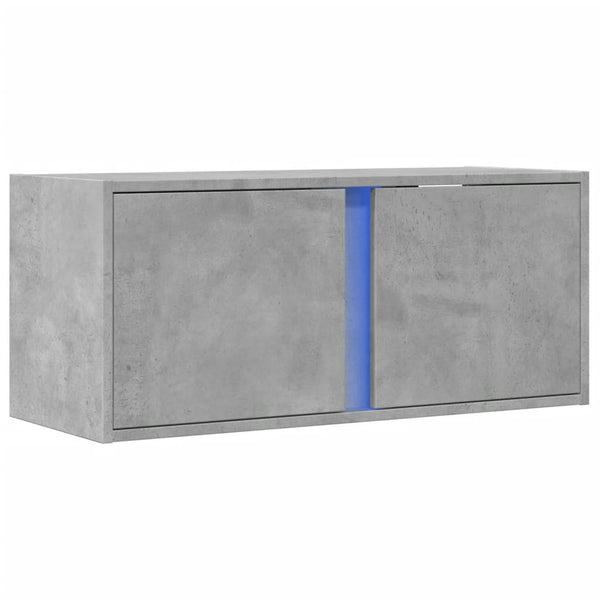 TV-Wandschrank mit LED Betongrau 80cm