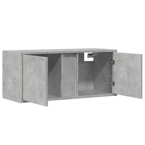 TV-Wandschrank mit LED Betongrau 80cm