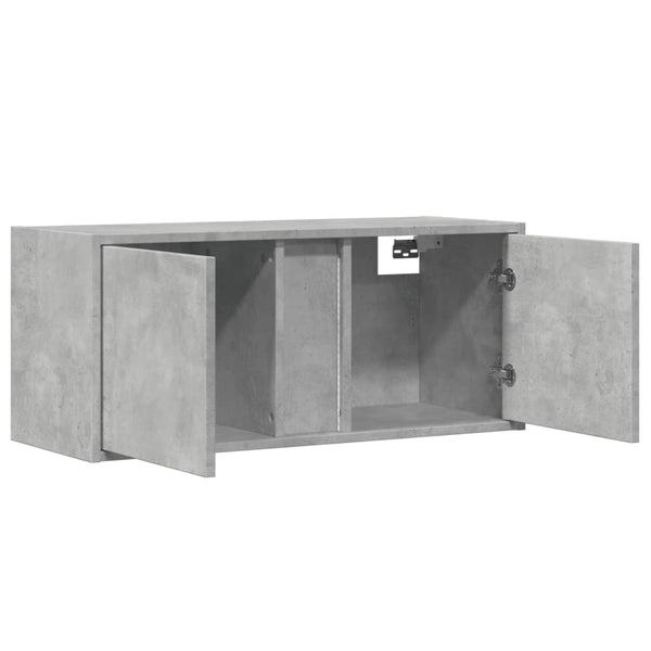 TV-Wandschrank mit LED Betongrau 80cm