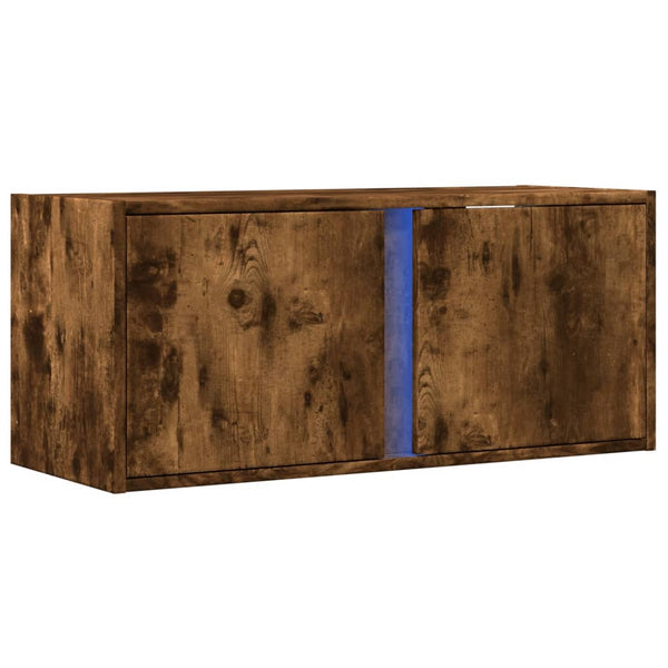 TV-Wandschrank Räuchereiche mit LED 80cm