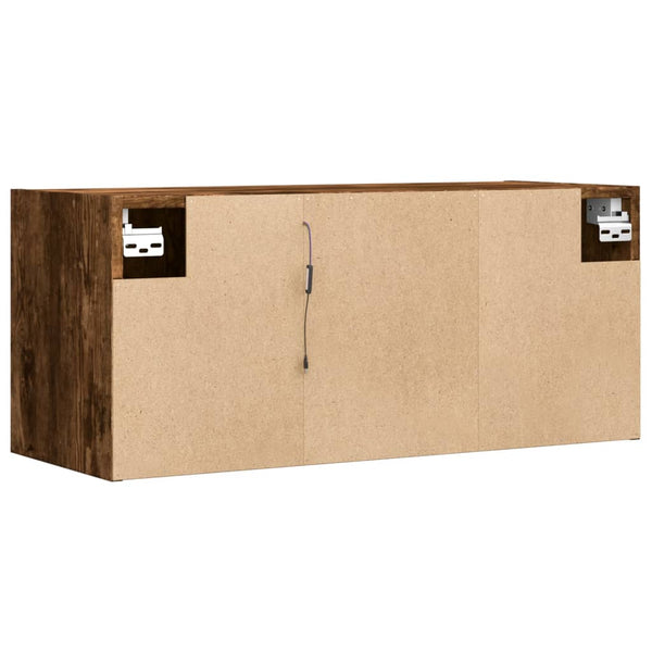 TV-Wandschrank Räuchereiche mit LED 80cm