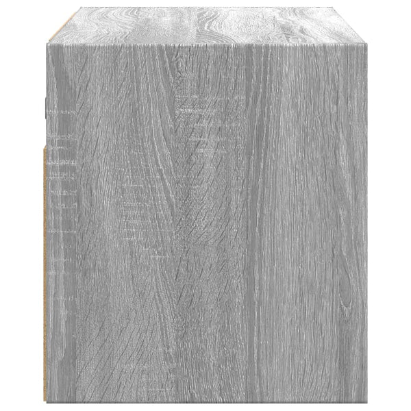 TV-Wandschrank mit LED Grau Sonoma 80 cm