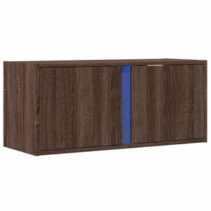 TV-Wandschrank Eichenoptik mit LED-Beleuchtung