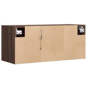 TV-Wandschrank Eichenoptik mit LED-Beleuchtung