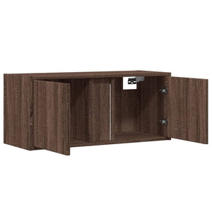 TV-Wandschrank Eichenoptik mit LED-Beleuchtung