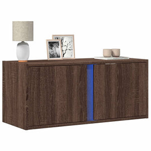 TV-Wandschrank Eichenoptik mit LED-Beleuchtung