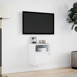 TV-Wandschrank Weiß mit LED-Beleuchtung 41 cm
