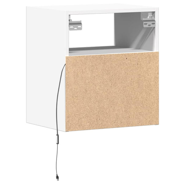 TV-Wandschrank Weiß mit LED-Beleuchtung 41 cm
