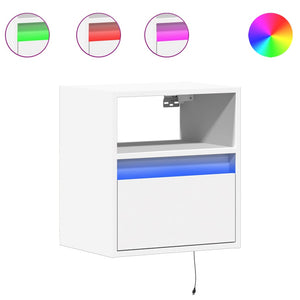 TV-Wandschränke mit LED Weiß 2er Set